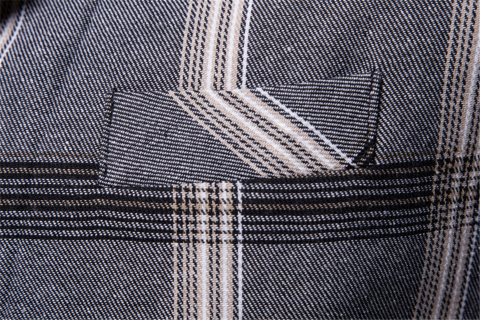 Men's Casual Blazer in Plaid Print Men's Casual Blazer in Plaid Print