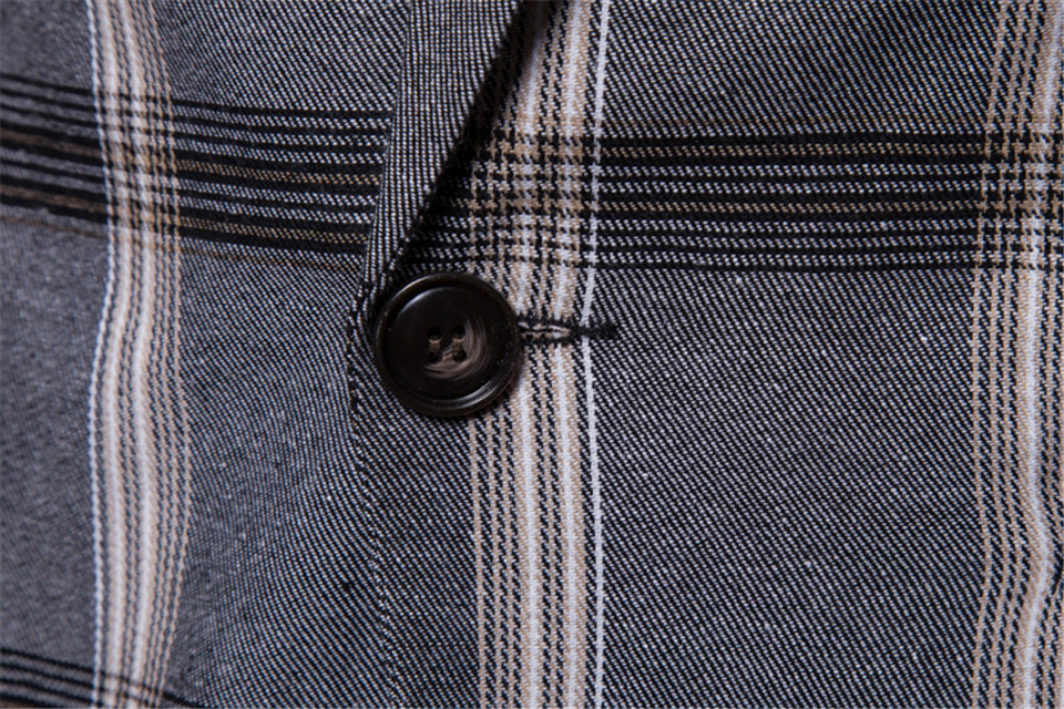 Men's Casual Blazer in Plaid Print Men's Casual Blazer in Plaid Print