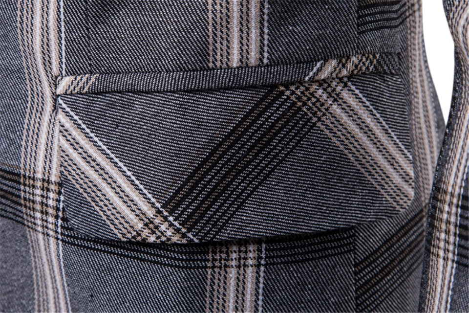 Men's Casual Blazer in Plaid Print Men's Casual Blazer in Plaid Print