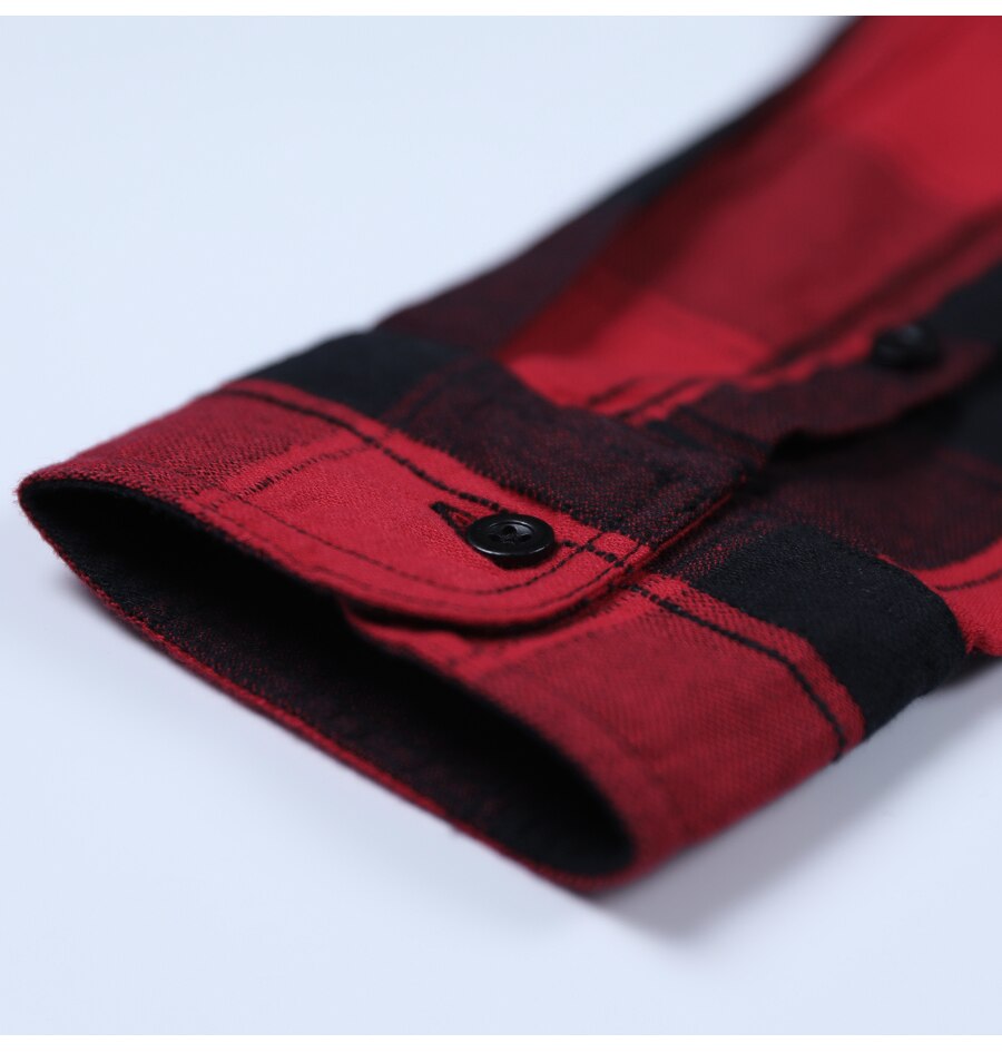 Men's Casual Plaid Cotton Shirt