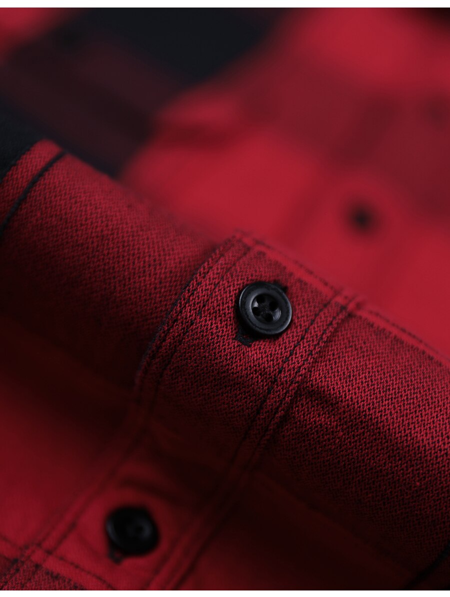 Men's Casual Plaid Cotton Shirt