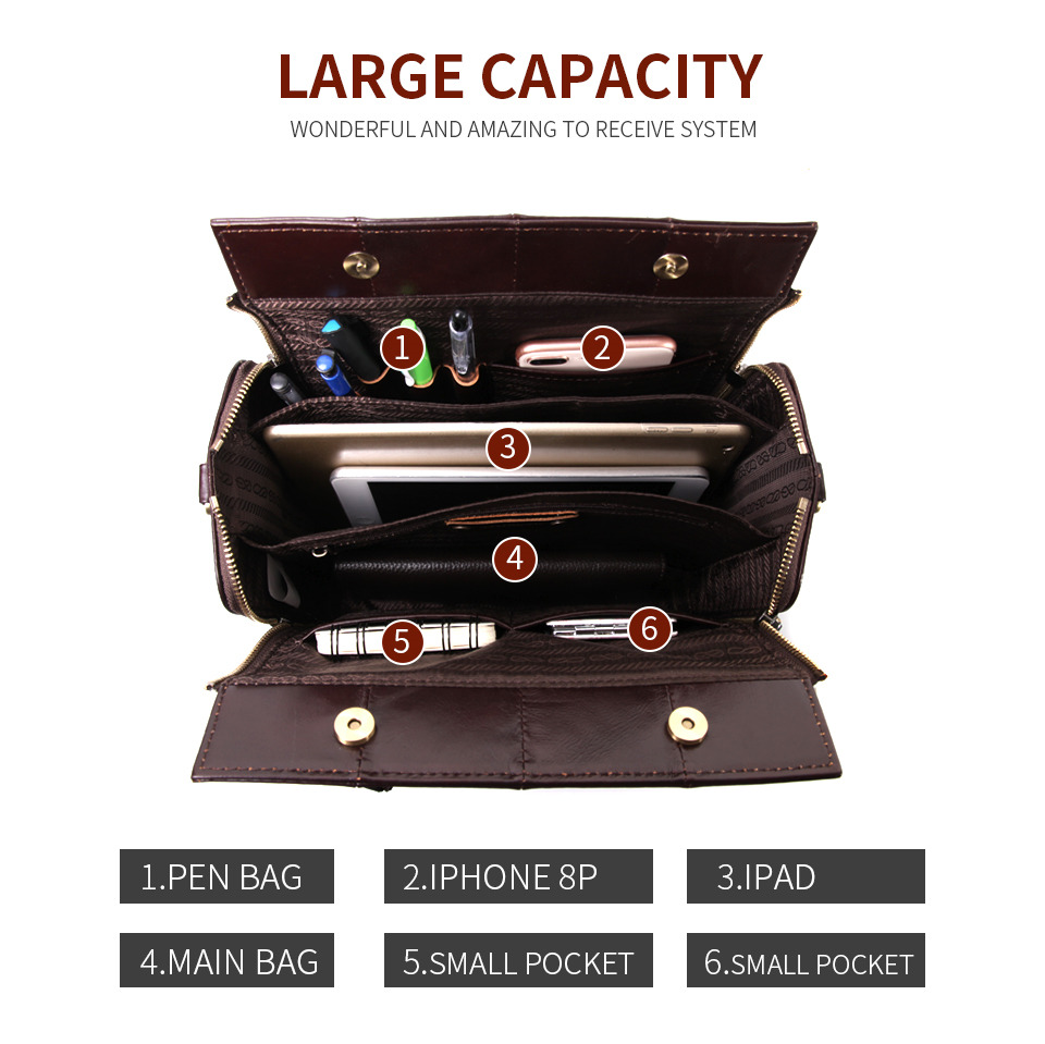 Multifunction Genuine Leather Handbags Multifunction Genuine Leather Handbags