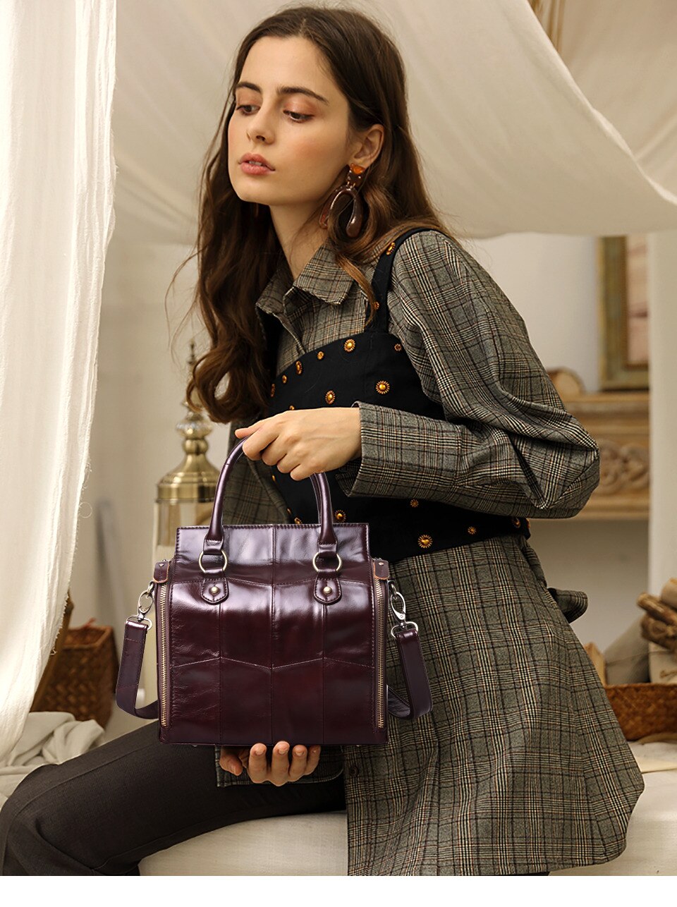 Multifunction Genuine Leather Handbags Multifunction Genuine Leather Handbags