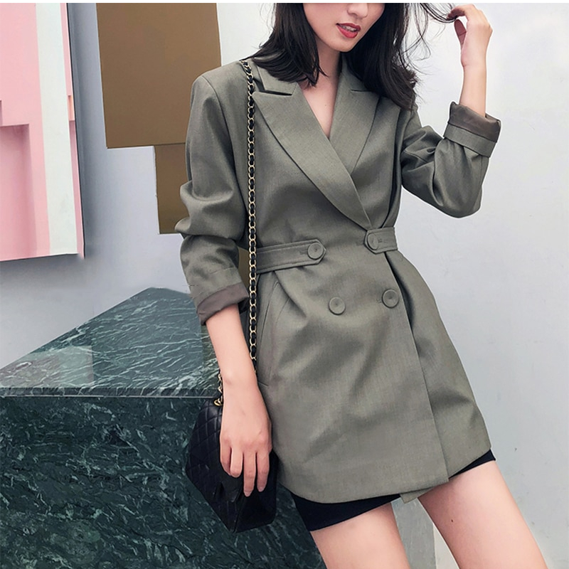 Women's Loose Fit Green Blazer Women's Loose Fit Green Blazer