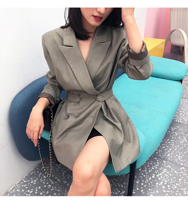 Women's Loose Fit Green Blazer Women's Loose Fit Green Blazer