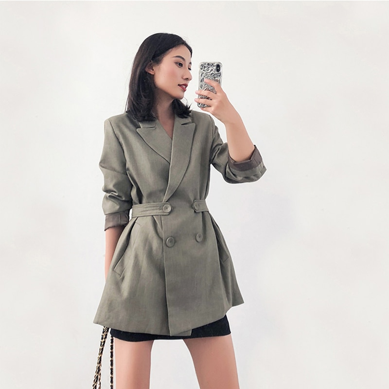 Women's Loose Fit Green Blazer Women's Loose Fit Green Blazer