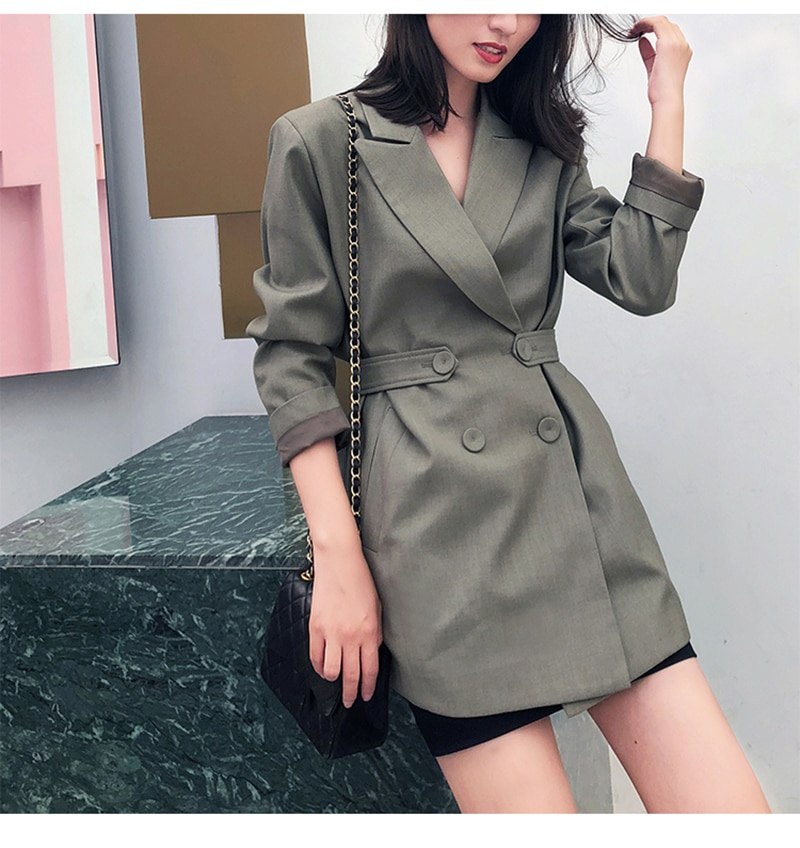 Women's Loose Fit Green Blazer Women's Loose Fit Green Blazer