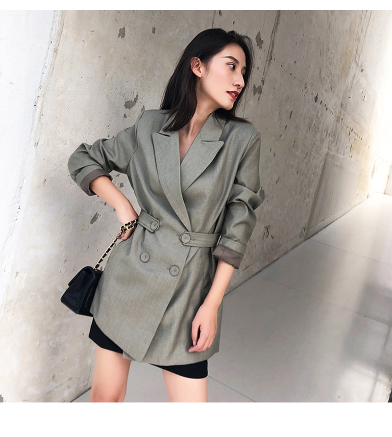 Women's Loose Fit Green Blazer Women's Loose Fit Green Blazer
