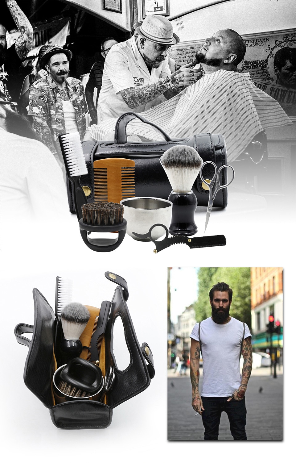 Mustache and Beard Grooming Tools 7 pcs/Set