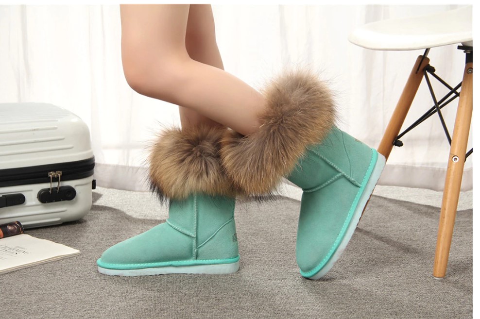 Women's Fox Fur Snow Boots Women's Fox Fur Snow Boots