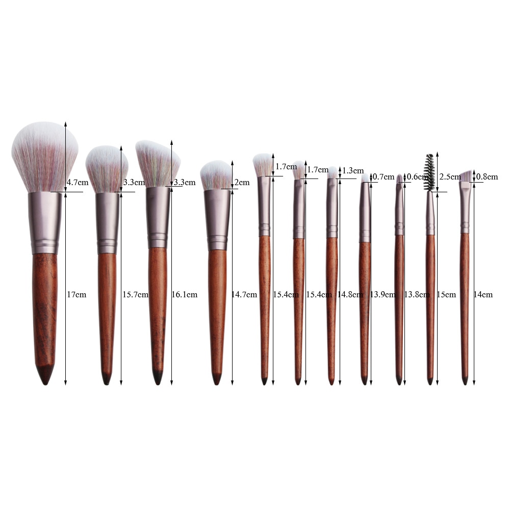 Wooden Handle Makeup Brushes 11 Pcs Set Wooden Handle Makeup Brushes 11 Pcs Set