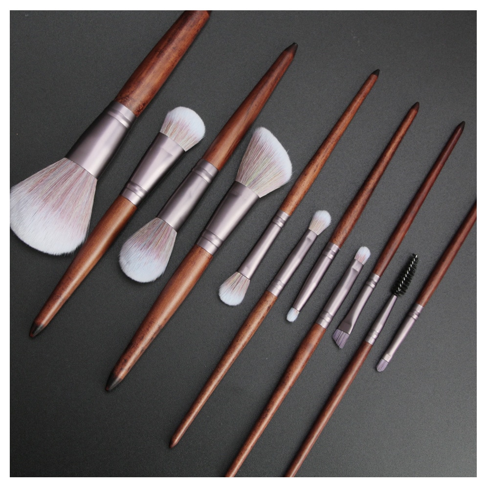 Wooden Handle Makeup Brushes 11 Pcs Set Wooden Handle Makeup Brushes 11 Pcs Set