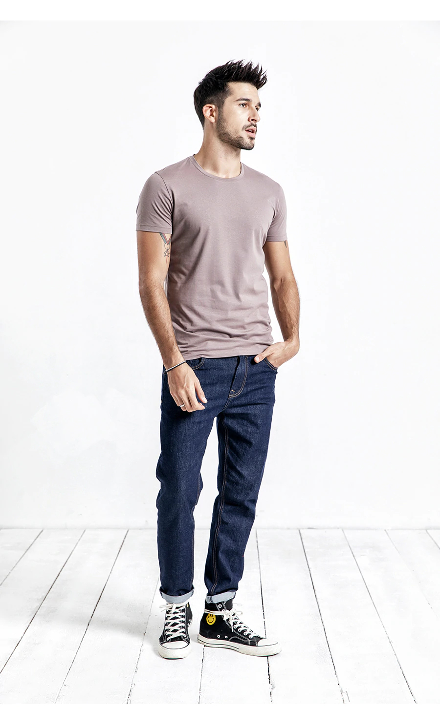 Men's Casual O-Neck Cotton T-Shirt Men's Casual O-Neck Cotton T-Shirt