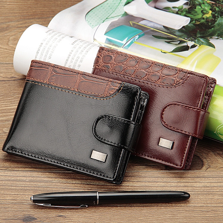 Men's Crocodile Texture Detail Wallet Men's Crocodile Texture Detail Wallet