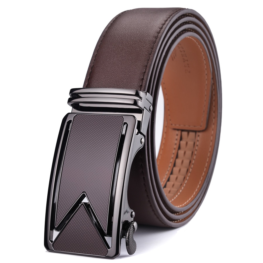 Men's Geometric Buckle Leather Belt Men's Geometric Buckle Leather Belt