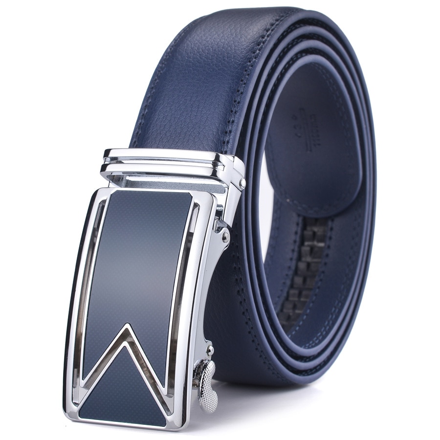 Men's Geometric Buckle Leather Belt Men's Geometric Buckle Leather Belt