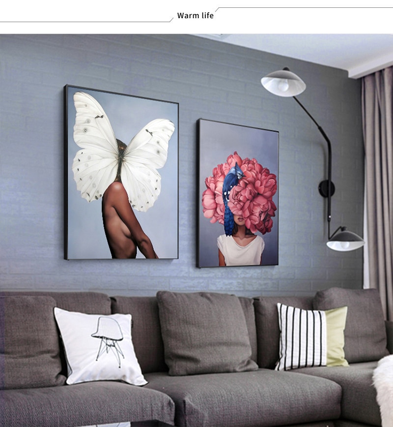 Flower Lady Canvas Poster