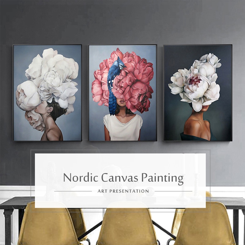 Flower Lady Canvas Poster