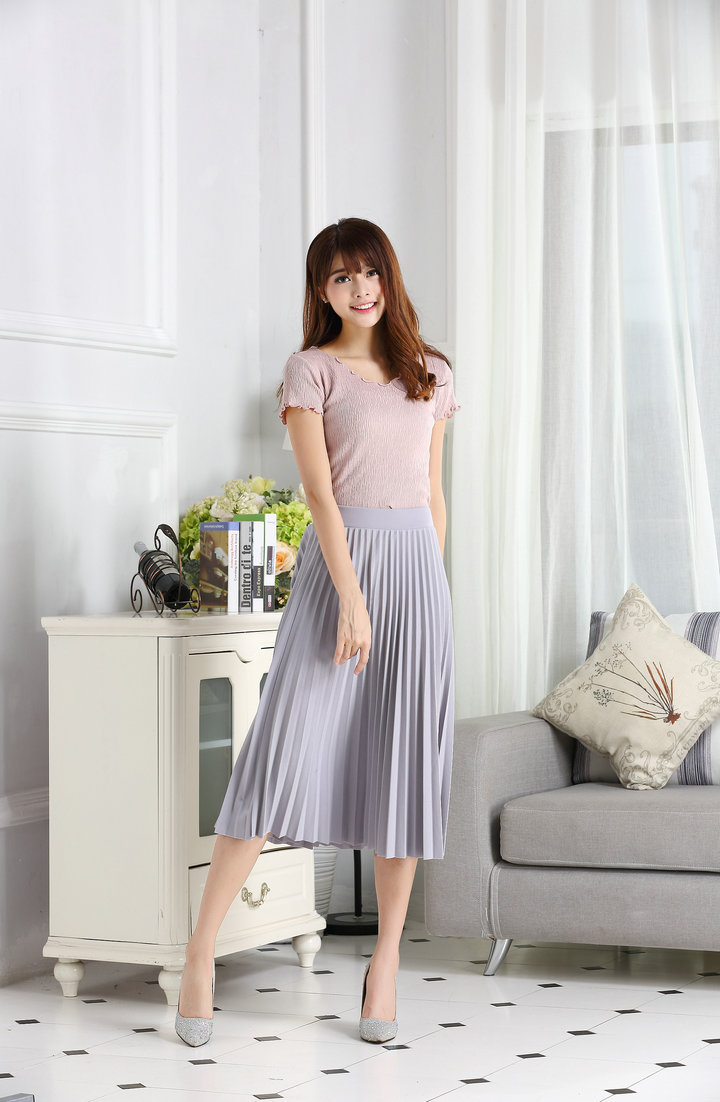 Women's High Waist Pleated Skirt Women's High Waist Pleated Skirt