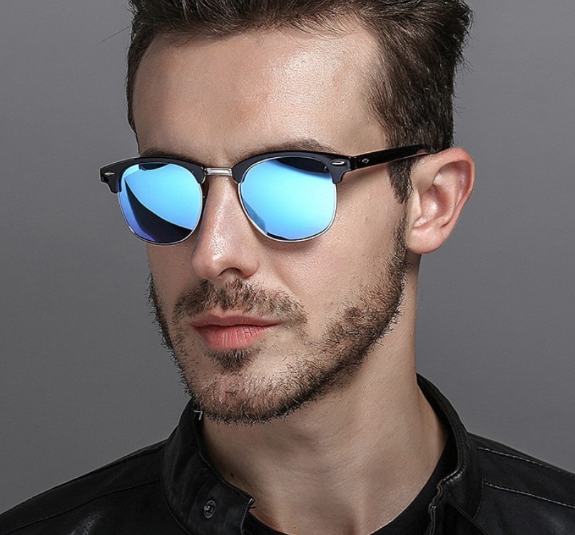 Men's Semi-Rimless Polarized Sunglasses