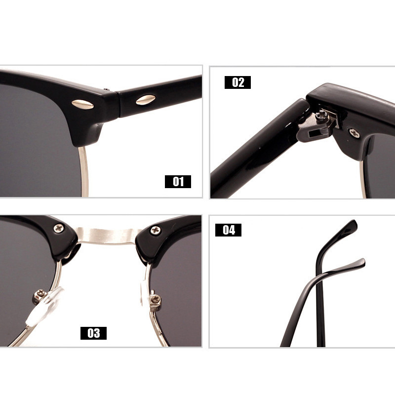 Men's Semi-Rimless Polarized Sunglasses