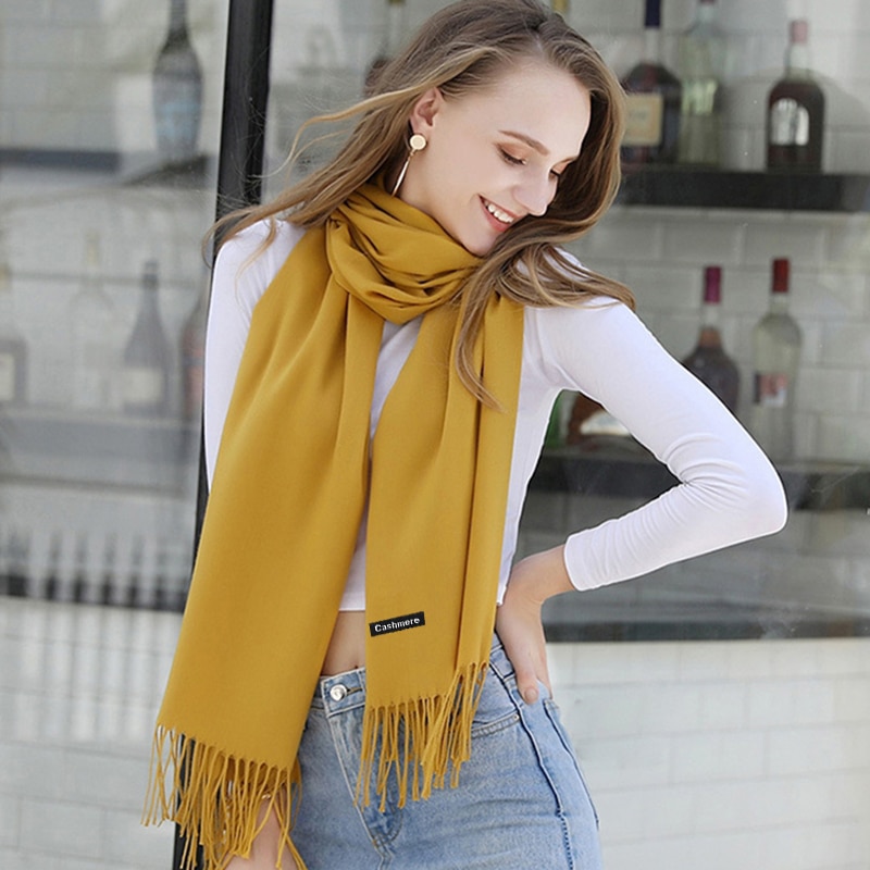 Solid Cashmere Women's Scarf