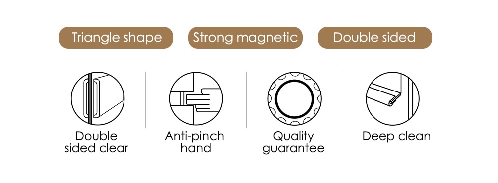 Double Side Glass Cleaning Brush