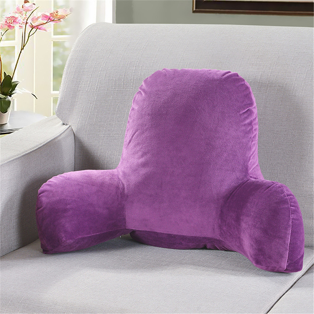 Plush Big Backrest Rest Pillow 3D Surround Waist Protect Chair Cushion with Arms Reading Seat Cushion Massage Pad Sofa Pillow