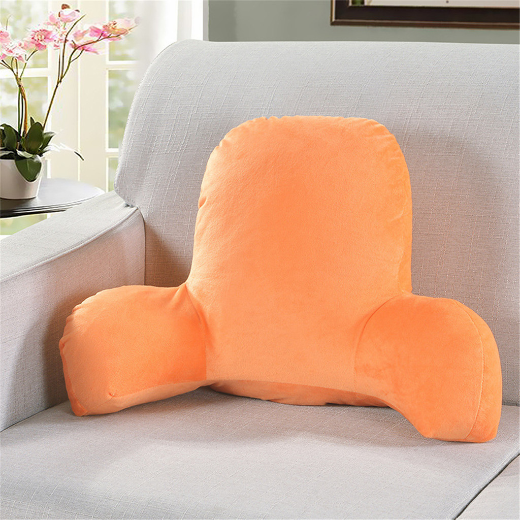 Plush Big Backrest Rest Pillow 3D Surround Waist Protect Chair Cushion with Arms Reading Seat Cushion Massage Pad Sofa Pillow