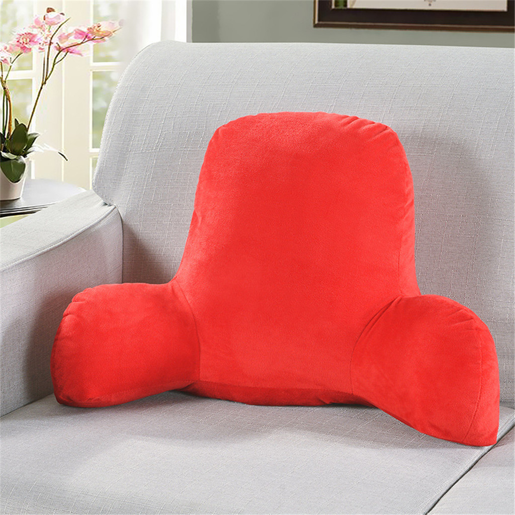 Plush Big Backrest Rest Pillow 3D Surround Waist Protect Chair Cushion with Arms Reading Seat Cushion Massage Pad Sofa Pillow