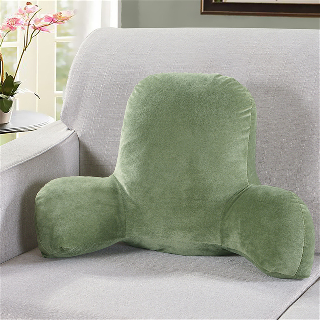 Plush Big Backrest Rest Pillow 3D Surround Waist Protect Chair Cushion with Arms Reading Seat Cushion Massage Pad Sofa Pillow