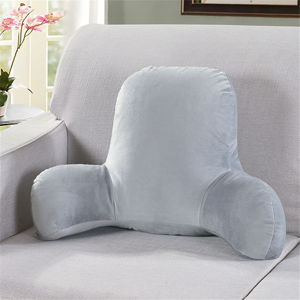 Plush Big Backrest Rest Pillow 3D Surround Waist Protect Chair Cushion with Arms Reading Seat Cushion Massage Pad Sofa Pillow