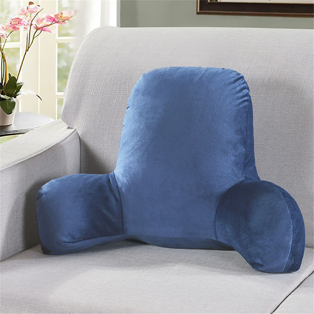 Plush Big Backrest Rest Pillow 3D Surround Waist Protect Chair Cushion with Arms Reading Seat Cushion Massage Pad Sofa Pillow