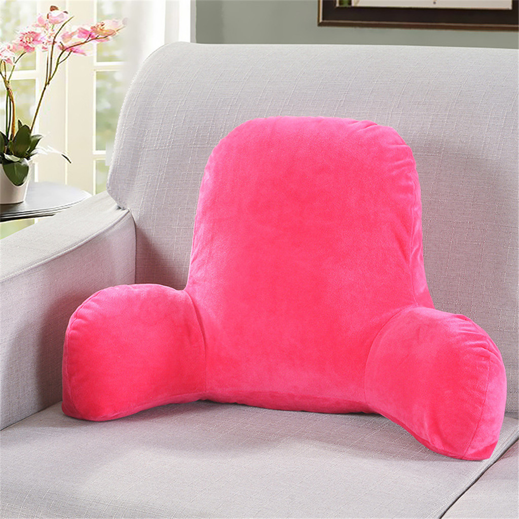 Plush Big Backrest Rest Pillow 3D Surround Waist Protect Chair Cushion with Arms Reading Seat Cushion Massage Pad Sofa Pillow