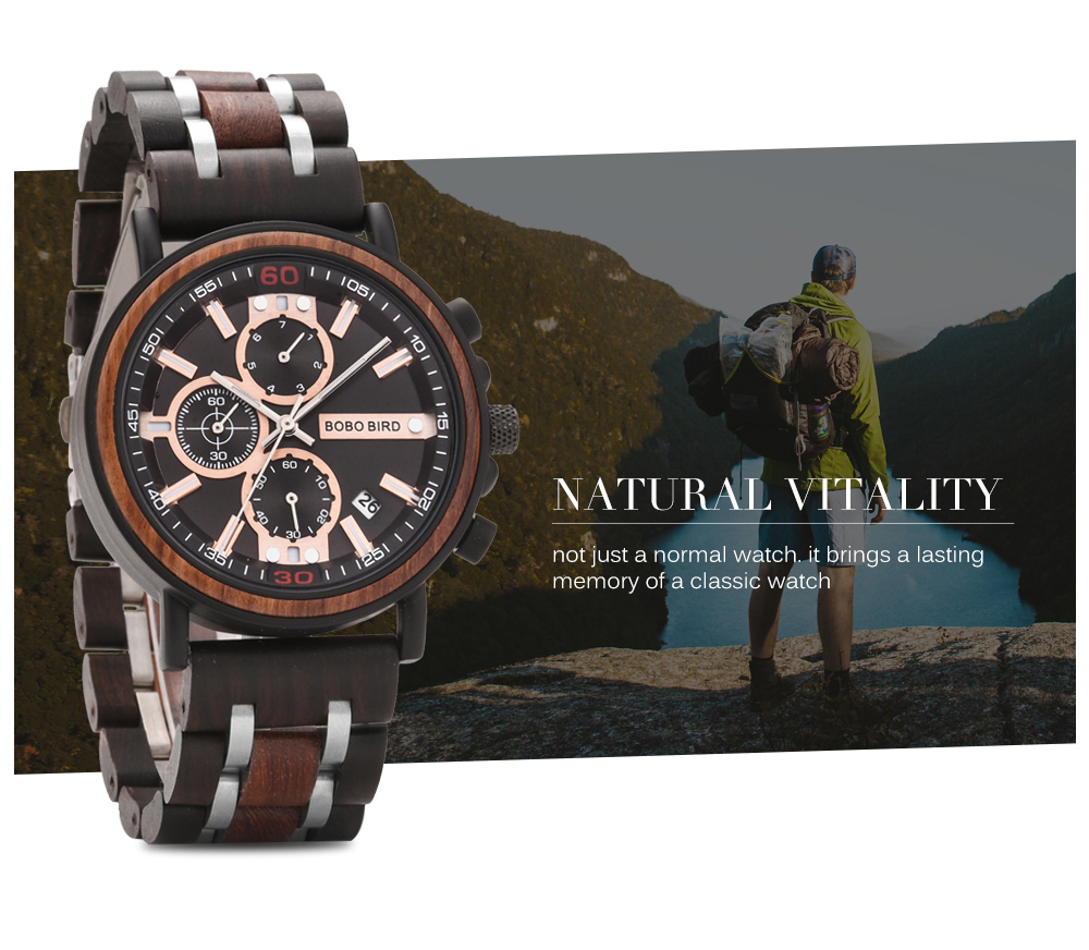 Wooden Quartz Watch for Men
